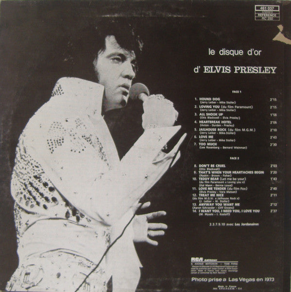 Elvis Presley : Le Disque D'or D'Elvis Presley (LP, Comp)