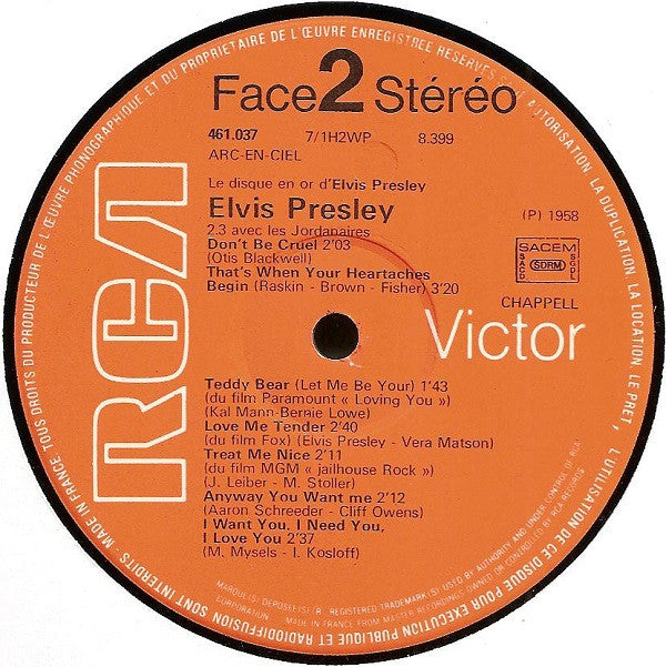 Elvis Presley : Le Disque D'or D'Elvis Presley (LP, Comp)