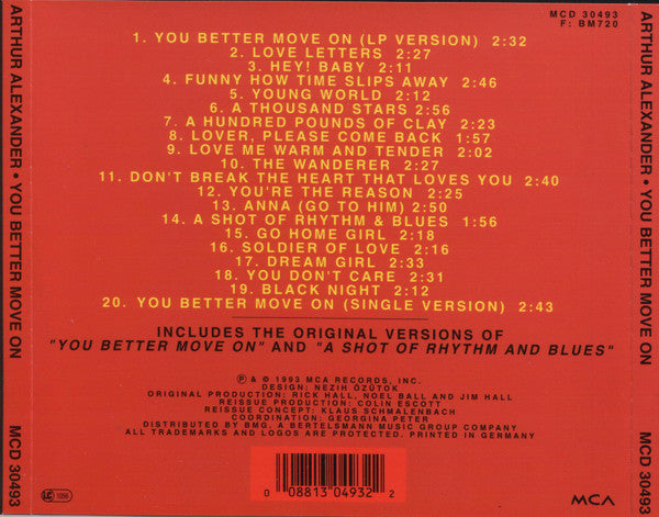 Arthur Alexander : You Better Move On (CD, Album)