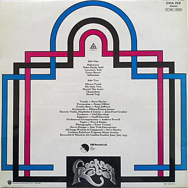 Cockney Rebel : The Human Menagerie (LP, Album, Gat)