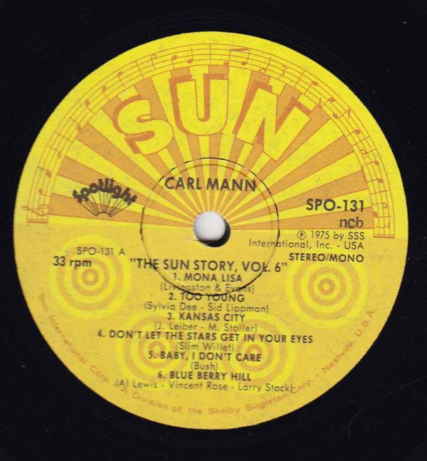 Carl Mann : The Sun Story Vol.6 (LP, Comp)