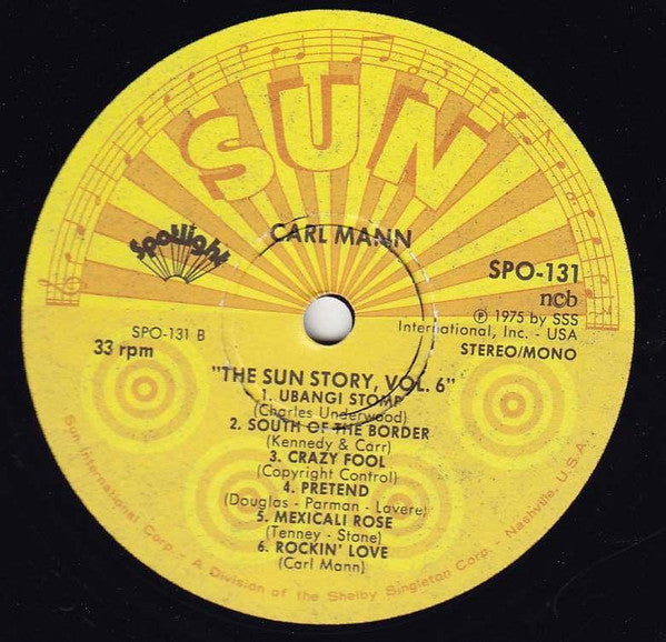 Carl Mann : The Sun Story Vol.6 (LP, Comp)
