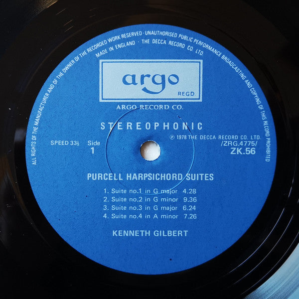 Purcell*, Kenneth Gilbert : Harpsichord Suites Nos. I-VIII (LP)