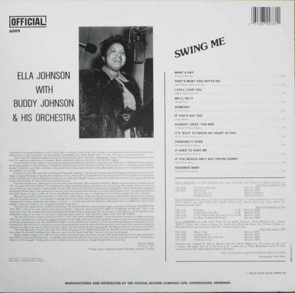 Ella Johnson With Buddy Johnson And His Orchestra : Swing Me (LP, Album, Mono, RE)