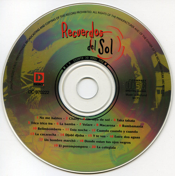 Various : Recuerdos Del Sol (CD, Comp)