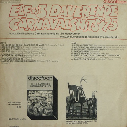 Various : Elf + 3 Daverende Carnavalshits '75 (LP, Comp)