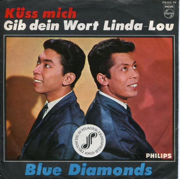 The Blue Diamonds : Küss Mich / Gib Dein Wort Linda Lou (7", Single, Mono)