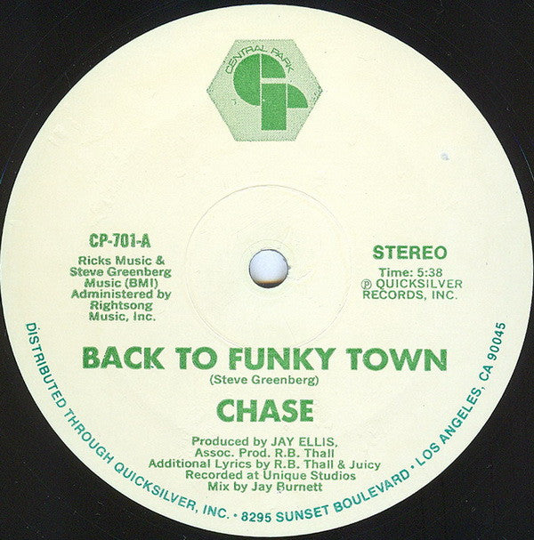 Chase (3) : Back To Funky Town (12", Maxi)