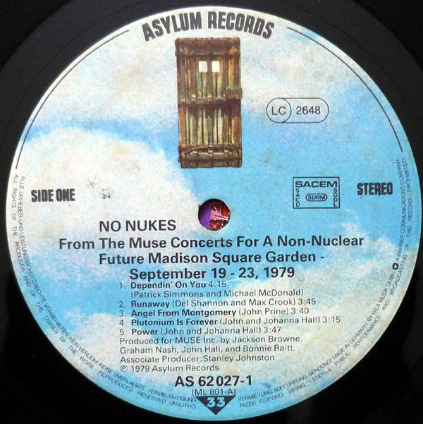 Various : No Nukes - From The Muse Concerts For A Non-Nuclear Future - Madison Square Garden - September 19-23, 1979 (3xLP, Album)