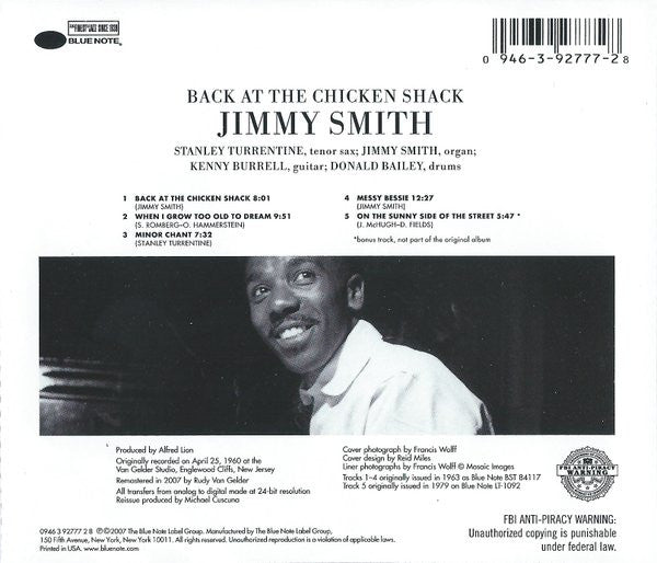 Jimmy Smith : Back At The Chicken Shack (CD, Album, RE, RM)