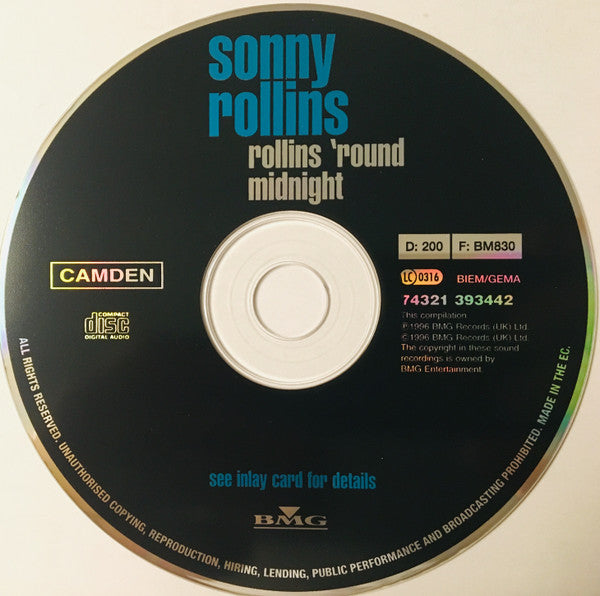 Sonny Rollins : Rollins 'Round Midnight (CD, Comp)