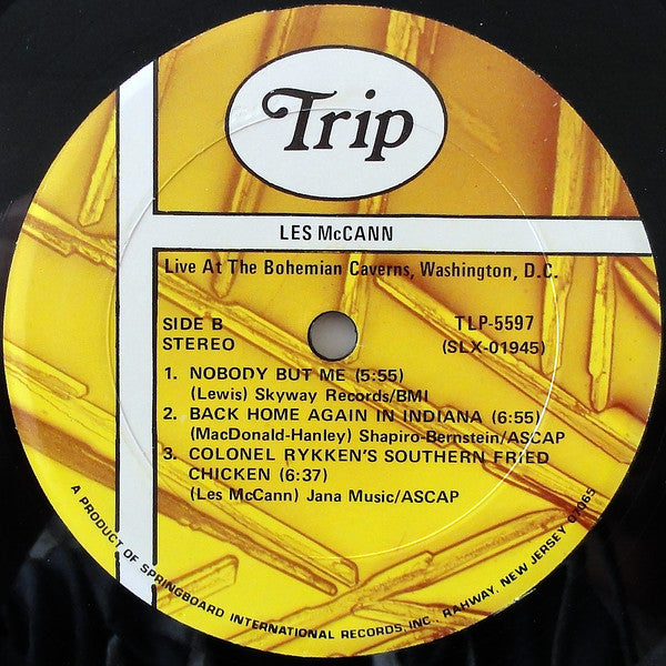 Les McCann : Live At The Bohemian Caverns, Washington, D.C. (LP, RE)