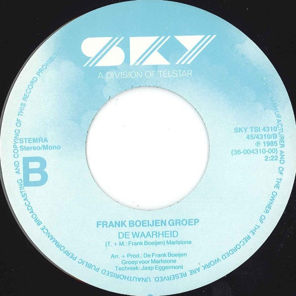 Frank Boeijen Groep : Kronenburg Park (Ga Die Wereld Uit) (7", Single)
