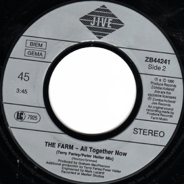 The Farm : All Together Now (7", Single)