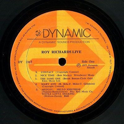 Roy Richards : Roy Richards Live (LP, Album)