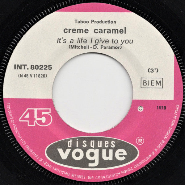 Creme Caramel : Crying Eyes (7", Single)