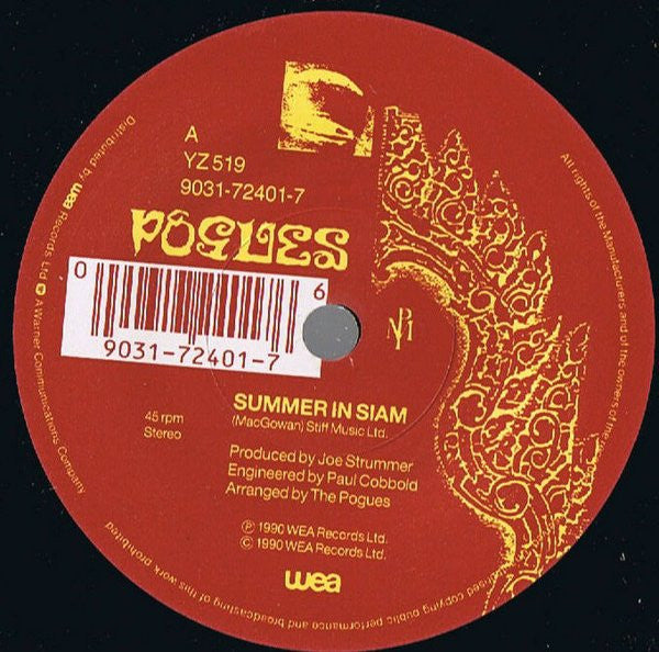 The Pogues : Summer In Siam (7", Single)