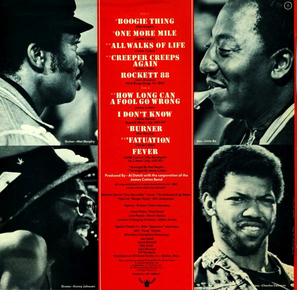 The James Cotton Band : 100% Cotton (LP, Album)