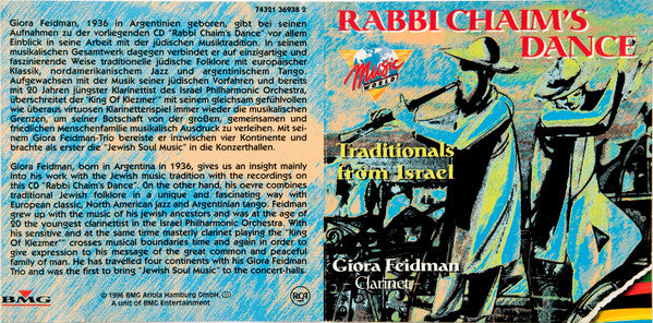 Giora Feidman : Rabbi Chaim's Dance (Traditionals From Israel) (CD, Comp, RM)