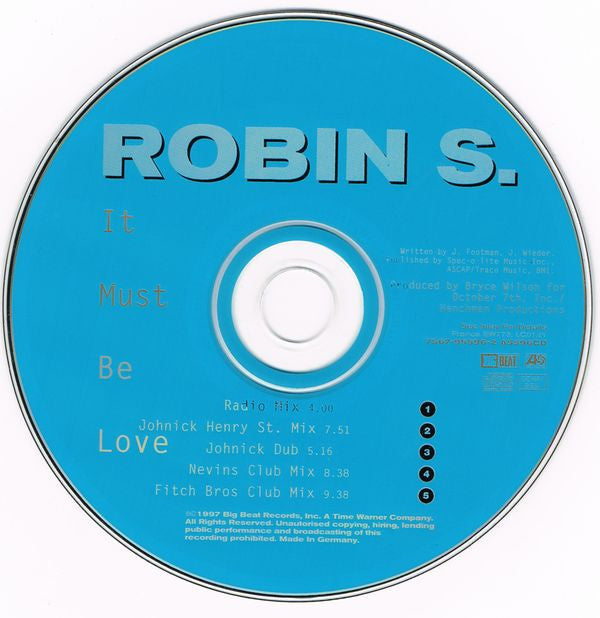 Robin S. : It Must Be Love (CD, Maxi)