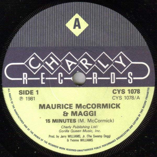 Maurice McCormick & Maji (3) : 15 Minutes / Reeaal Deeaal (7")