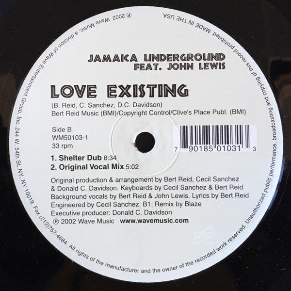 Jamaica Underground Feat. John Wesley Lewis : Love Existing (Blaze Remixes) (12")