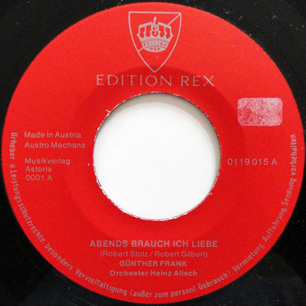 Günther Frank, Orchester Heinz Alisch : Abends Brauch Ich Liebe  (7", Single)