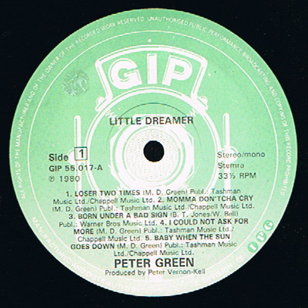 Peter Green (2) : Little Dreamer (LP, Album)