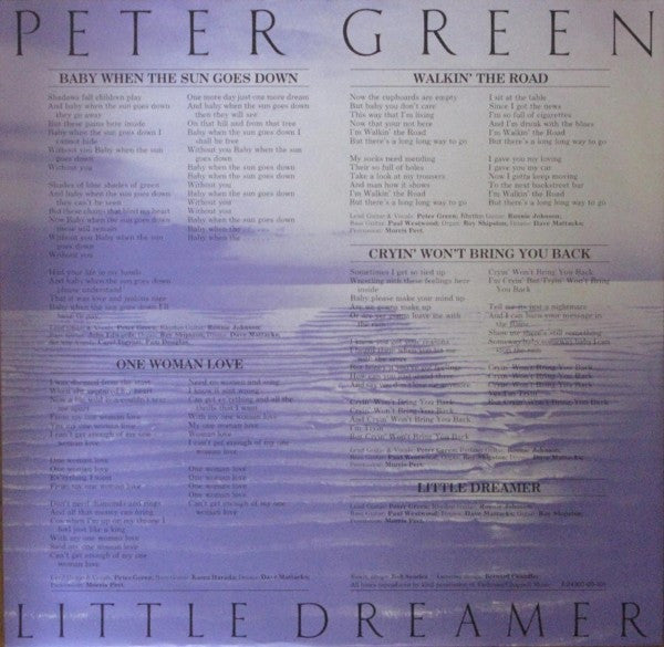 Peter Green (2) : Little Dreamer (LP, Album)