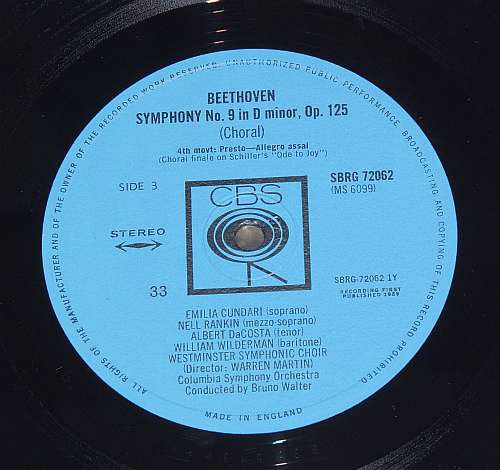 Ludwig van Beethoven, Bruno Walter, Columbia Symphony Orchestra : The Symphonies / Symphony No. 8 In F Major / Symphony No. 9 In D Minor (Choral Finale) (LP)