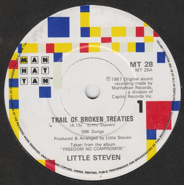 Little Steven : Trail Of Broken Treaties (7", Single)