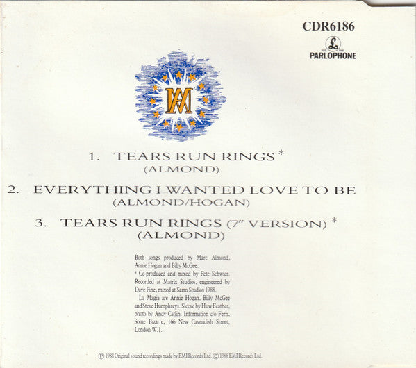 Marc Almond : Tears Run Rings (CD, Single)