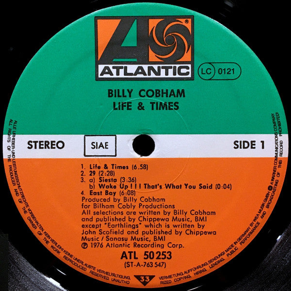 Billy Cobham : Life & Times (LP, Album)