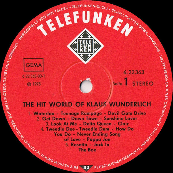 Klaus Wunderlich : The Hit World Of Klaus Wunderlich (LP, Comp)