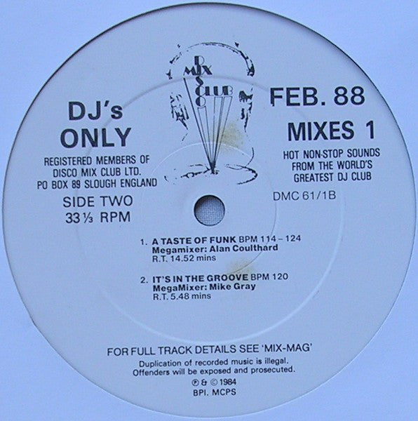 Various : February 88 - Mixes 1 (12", Comp, Mixed)