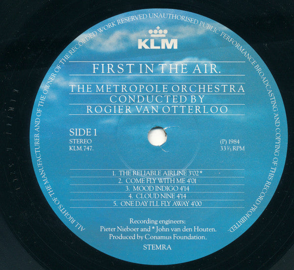 The Metropole Orchestra* Conducted By Rogier Van Otterloo : First In The Air (LP, Album, Gat)