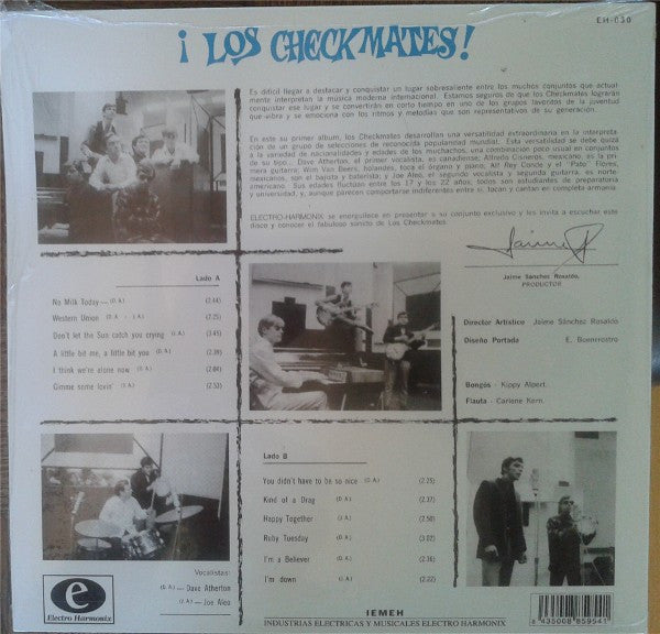 ¡Los Checkmates! : Con ¡Los Checkmates! (10", Album, RE)
