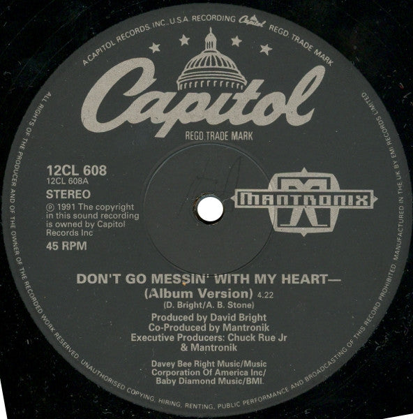 Mantronix : Don't Go Messin' With My Heart (12", Single)