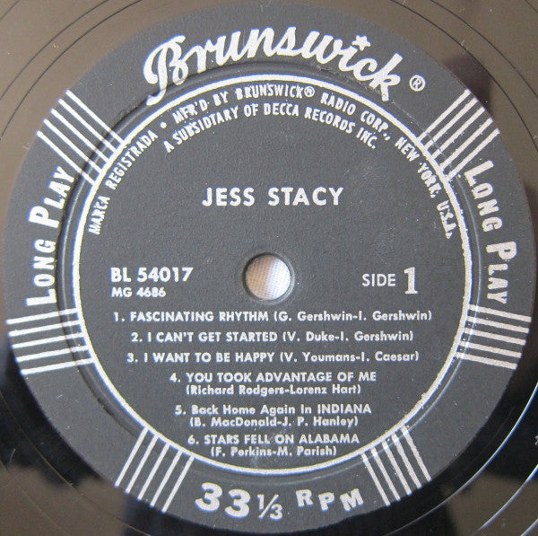 Jess Stacy : Jess Stacy (LP, Mono)