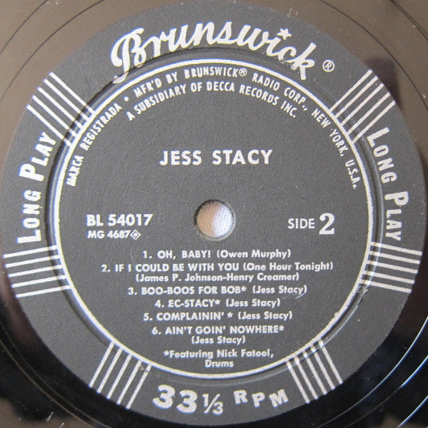 Jess Stacy : Jess Stacy (LP, Mono)