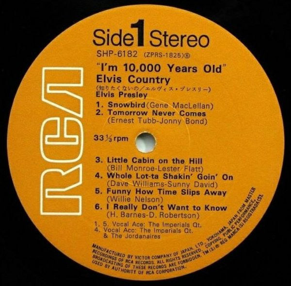 Elvis Presley : Elvis Country (I'm 10,000 Years Old) (LP, Album)