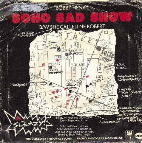 Bobby Henry : Soho Sad Show / She Called Me Robert (7", Single, Cle)