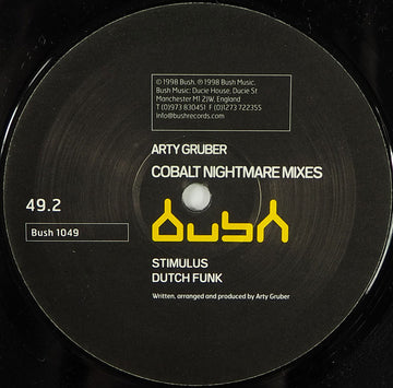 Arty Gruber : Cobalt Nightmare Mixes (12")