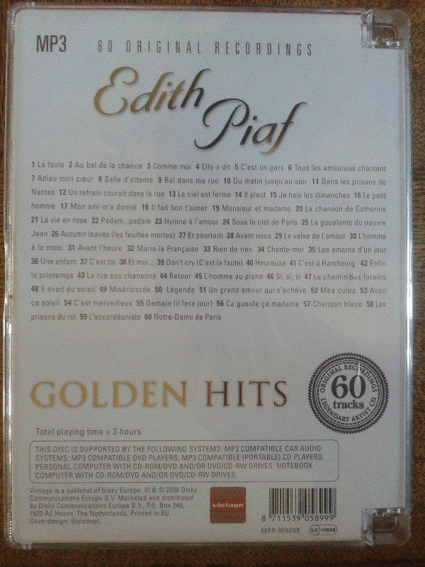 Edith Piaf : Golden Hits (CD-ROM, Comp, MP3)