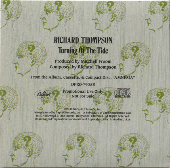 Richard Thompson : Turning Of The Tide (CD, Single, Promo)