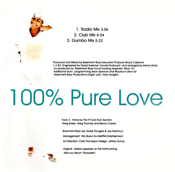 Crystal Waters : 100% Pure Love (CD, Single)