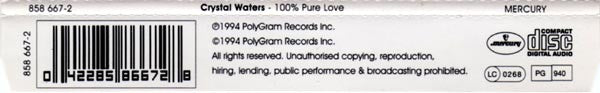 Crystal Waters : 100% Pure Love (CD, Single)