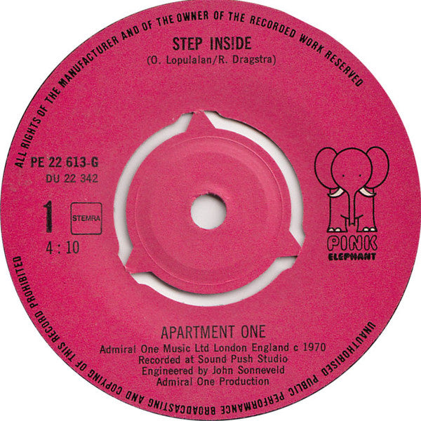 Apartment One : Step Inside / Fuzz Buzz (7", Single)