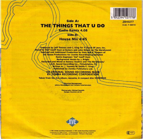 DJ Jazzy Jeff & The Fresh Prince : The Things That U Do (7", Single)