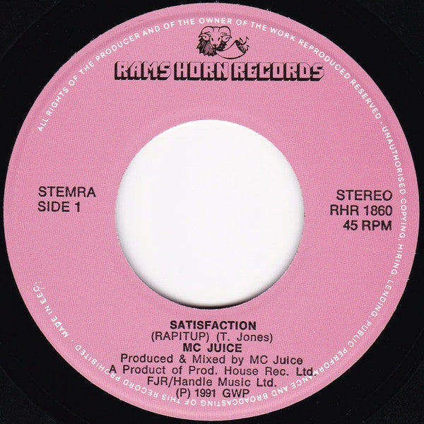 MC Juice : Satisfaction (7", Single)